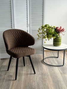 Стул ХИЛТ 360 град.поворот., цвет B29 Шоколадный, велюр / черный каркас