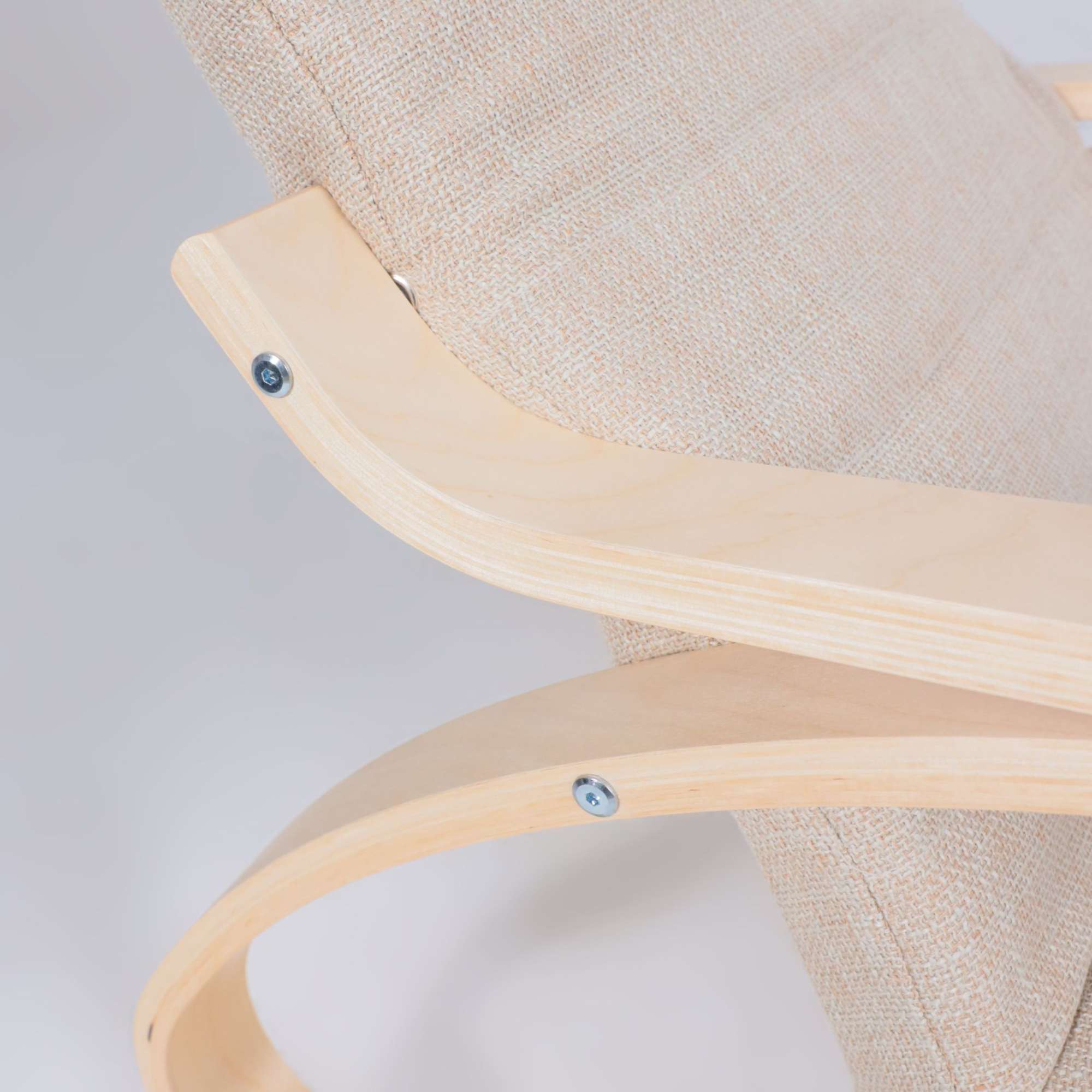 Кресло-качалка Smart, бежевый, ткань