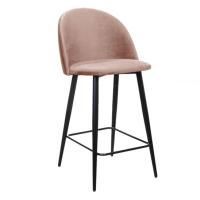 Cтул полубарный Thomas, бархат бежевый