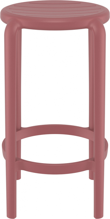 Табурет пластиковый полубарный Tom Bar 65 марсала