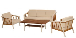 Комплект деревянной мебели Ubin капучино, KN93