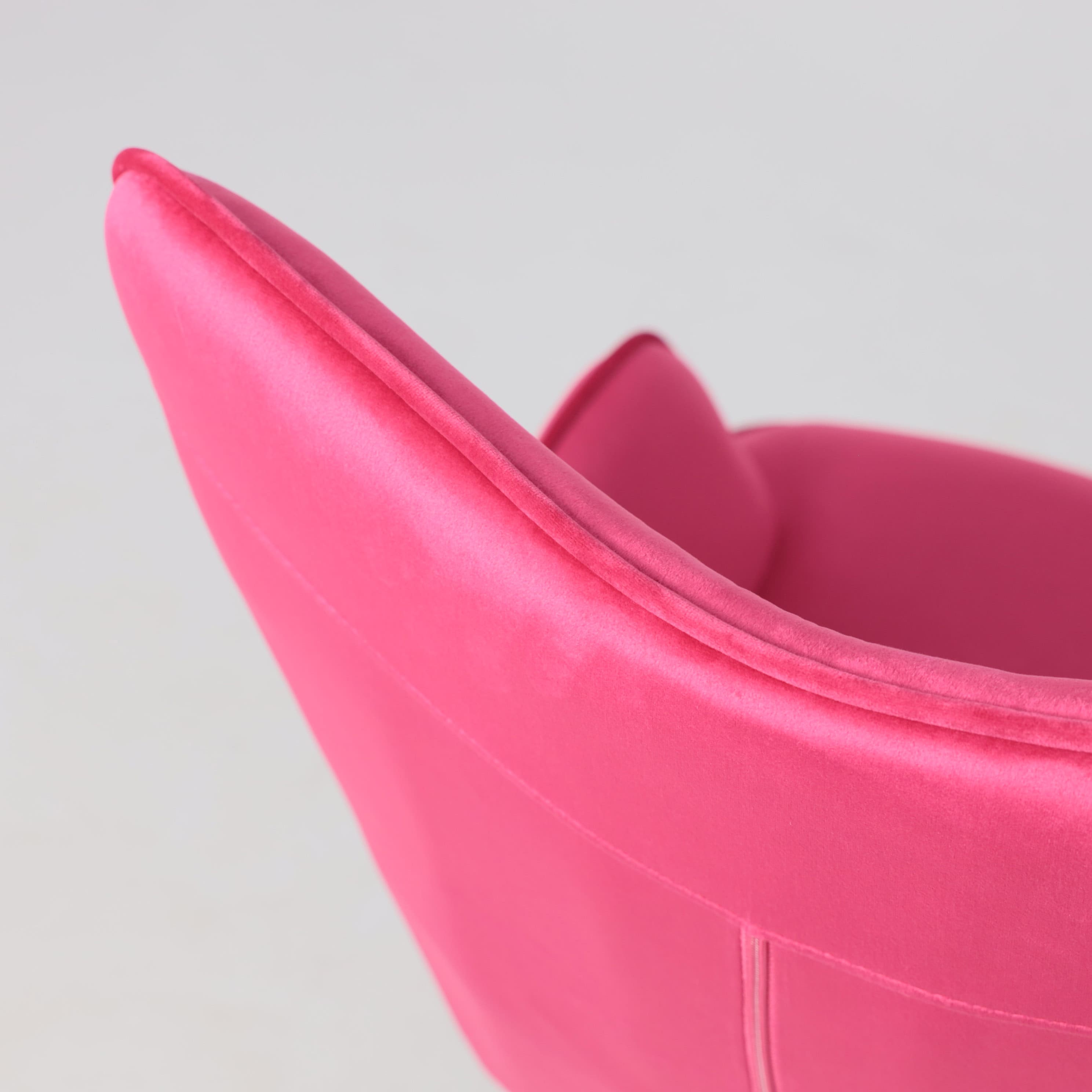 Кресло поворотное Bella, фуксия, велюр