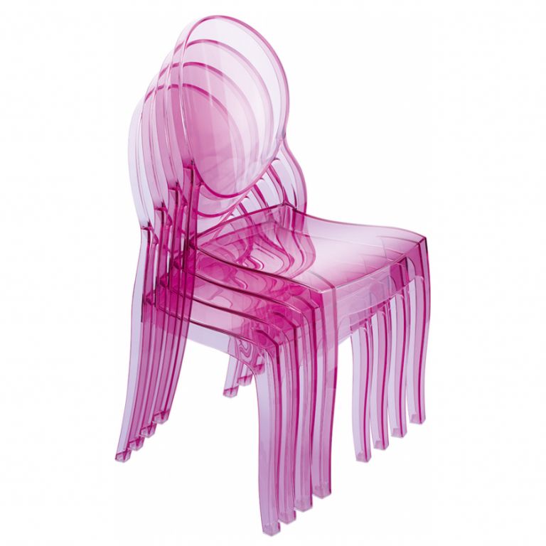 Стул прозрачный детский Baby Elizabeth розовый
