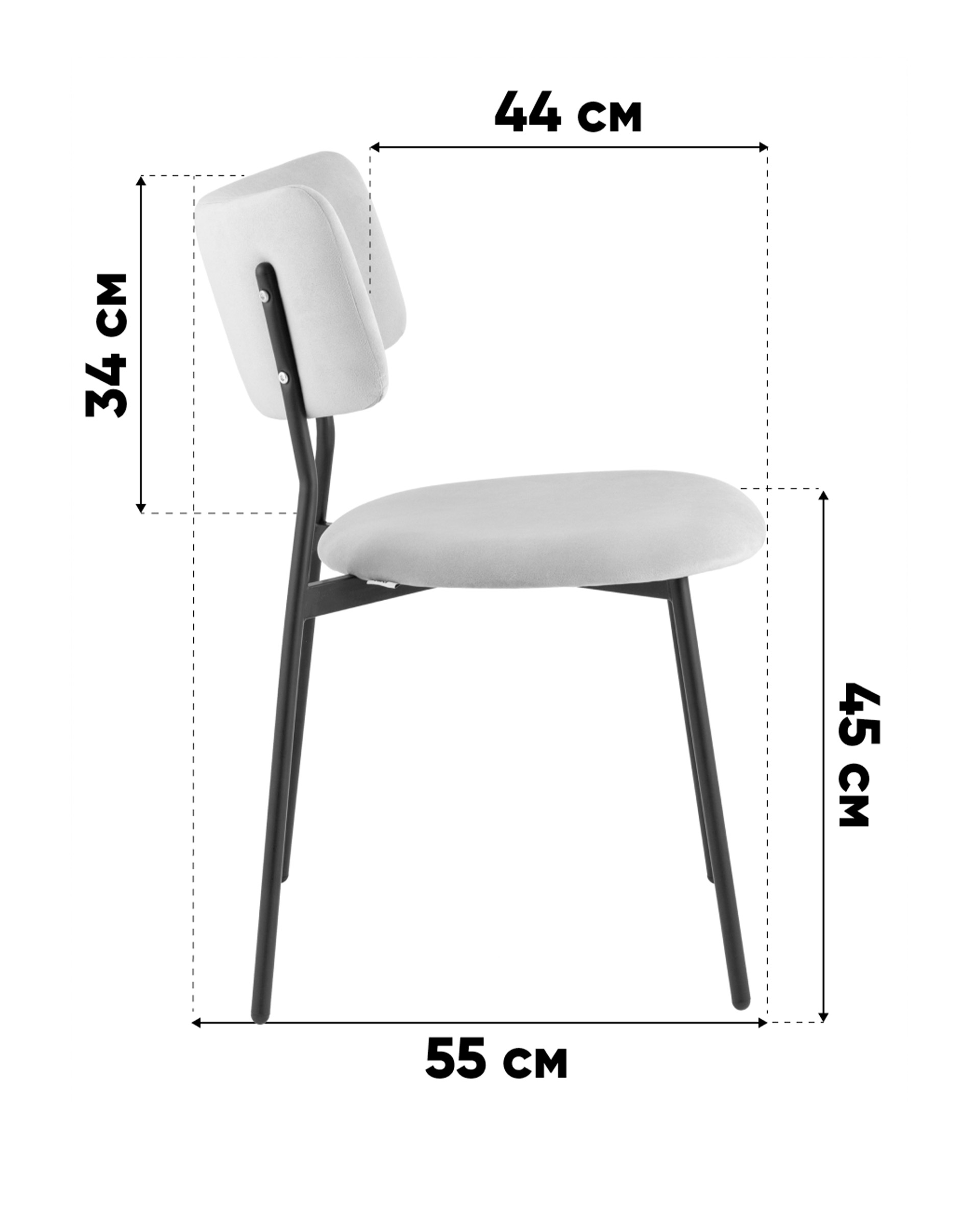 Стул Амелия велюр бежевый