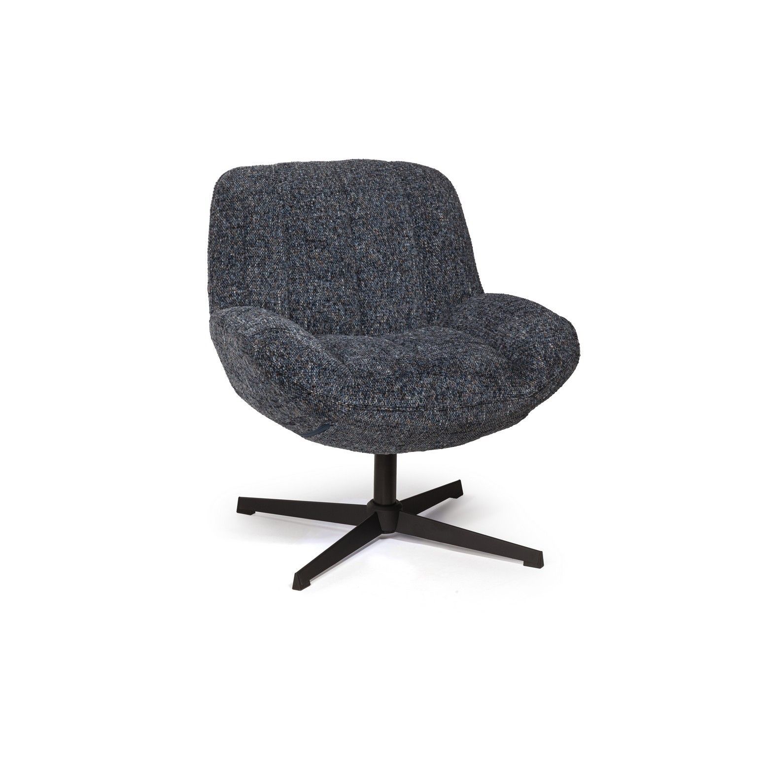 Кресло с кручением Mateo, букле биколорный синий