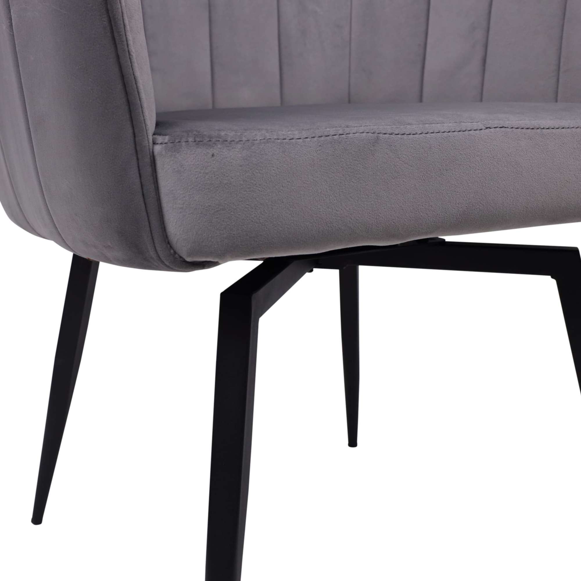 Кресло Melon, поворотное, серый, велюр