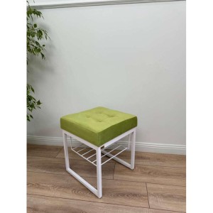 Банкетка Марсей 40-44 с полкой (салатовый/белый)