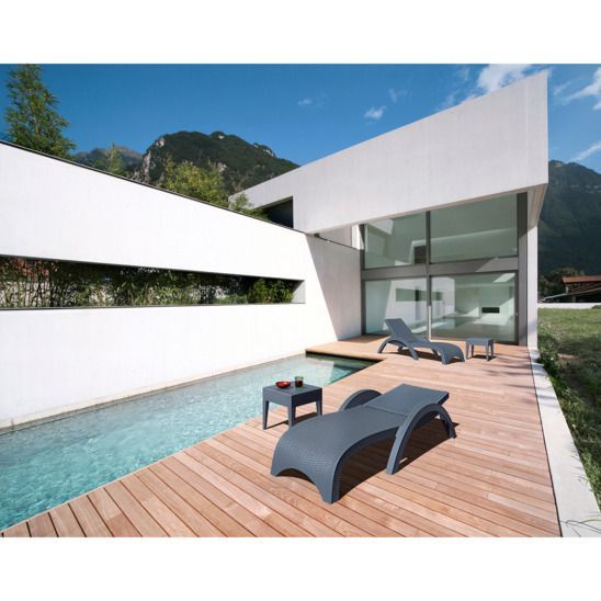 Столик плетеный для шезлонга GT, антрацит