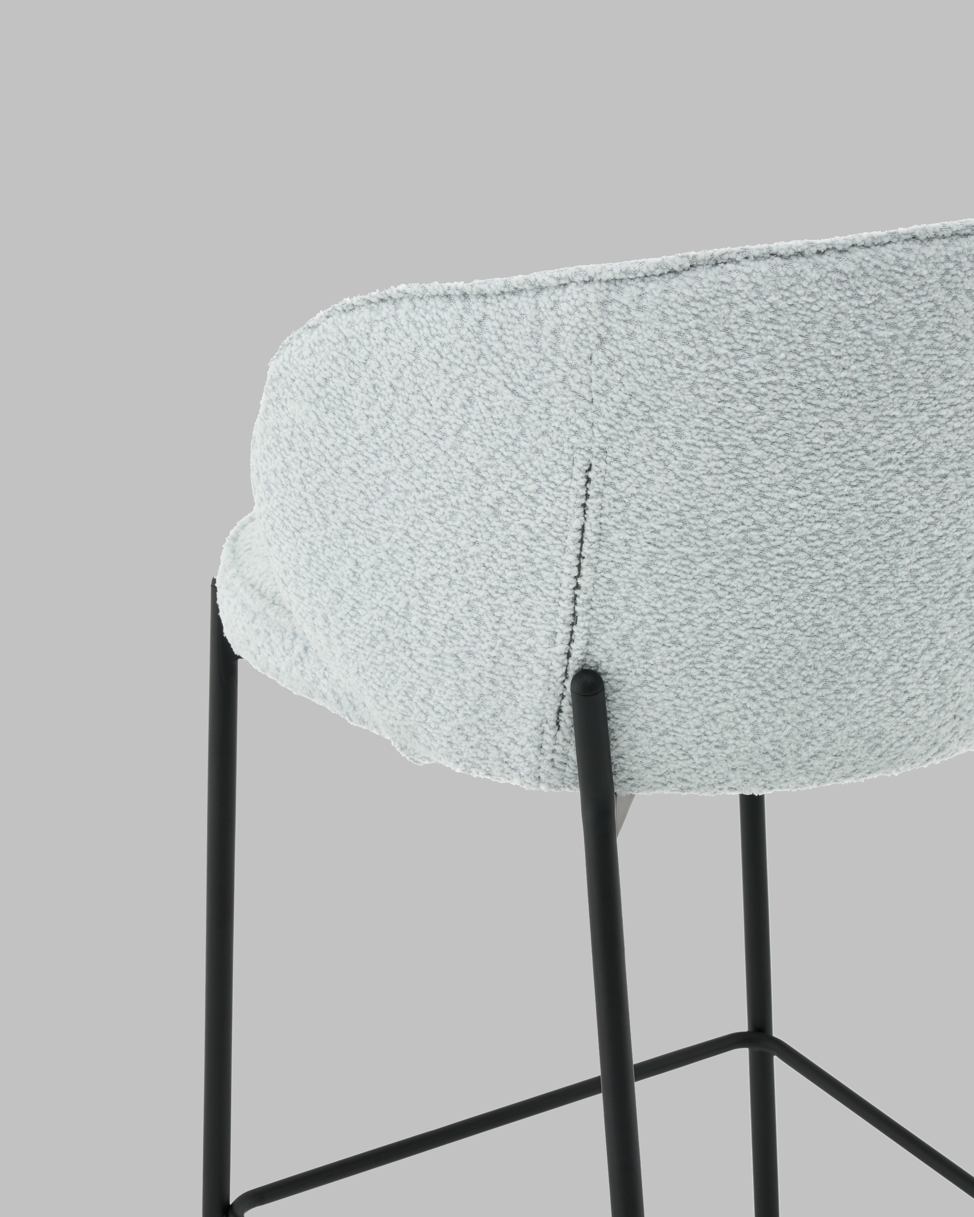 Стул полубарный Тисдейл букле светло-голубой