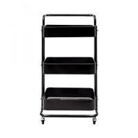 Полка тележка Oka на колесах, черный, сталь с порошковым покрытием