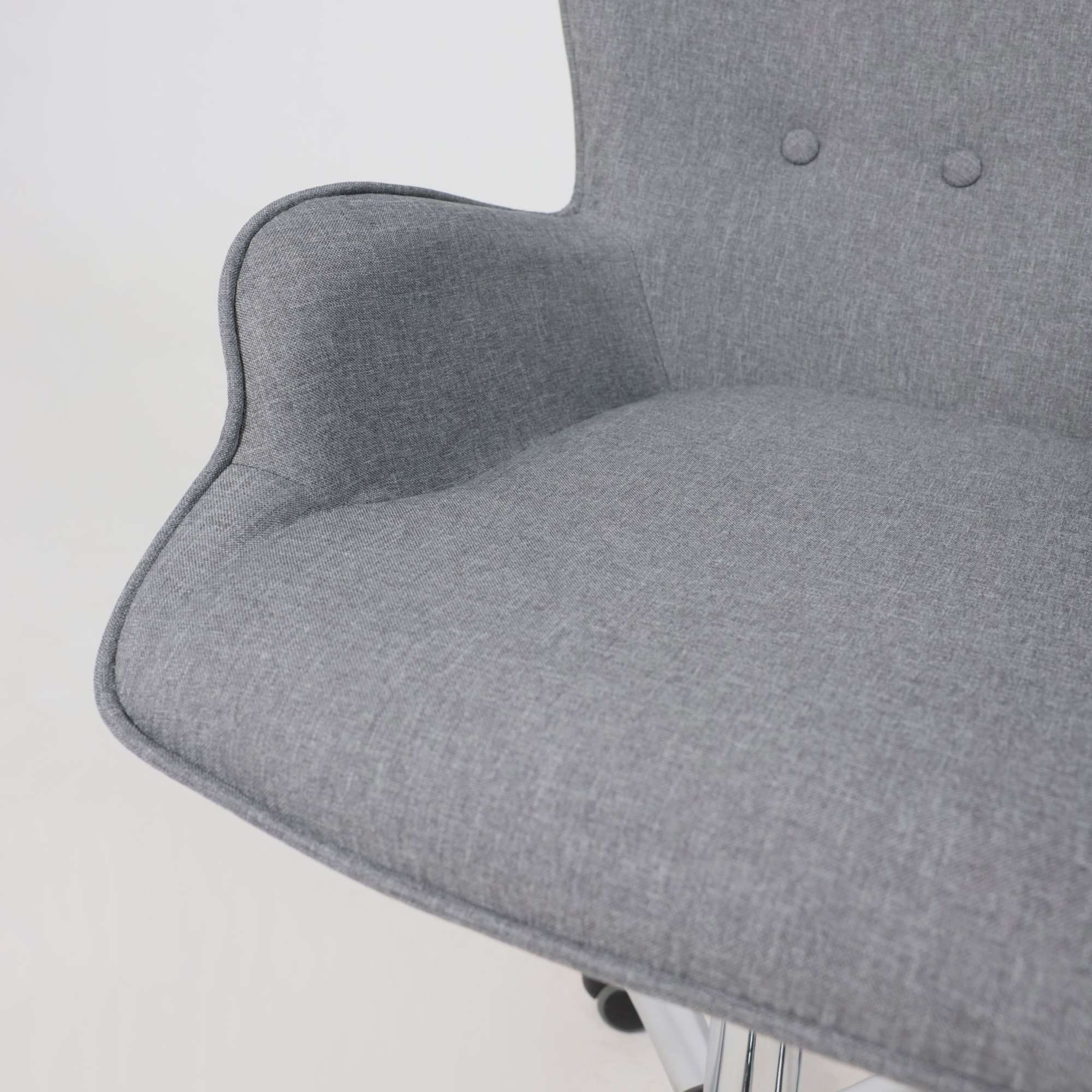 Кресло поворотное Bella, серый, ткань