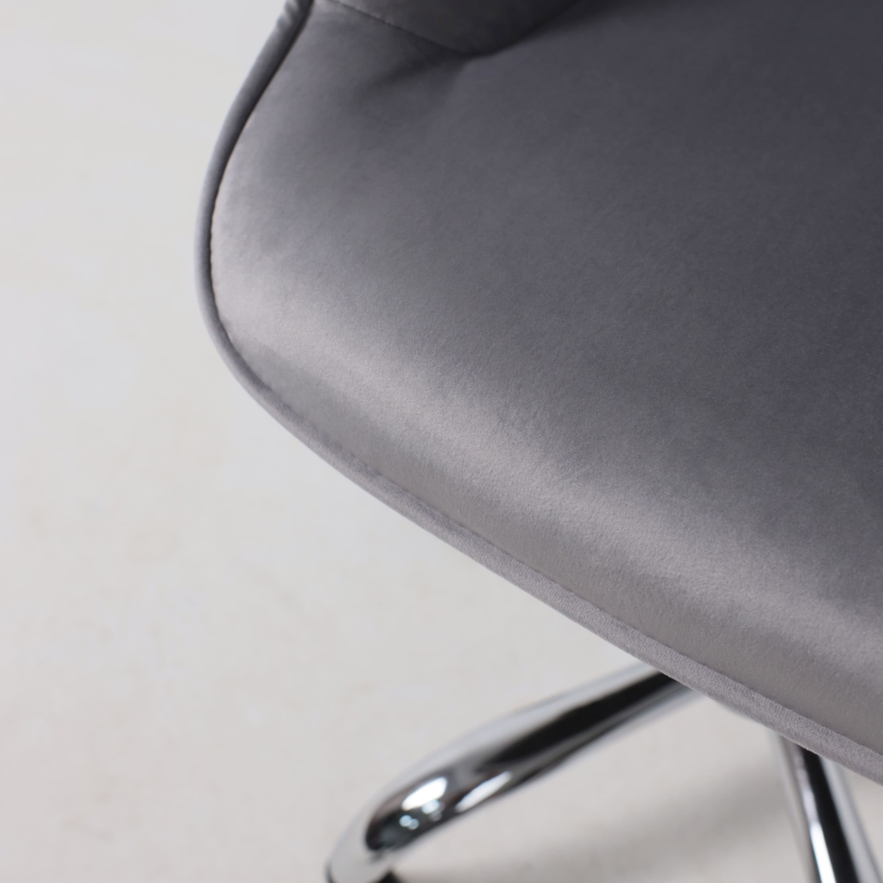 Кресло поворотное Bella, серый, велюр