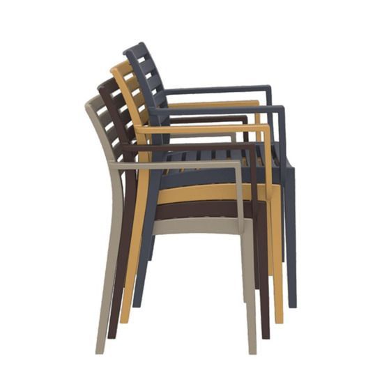 Кресло пластиковое Artemis, темно-серый