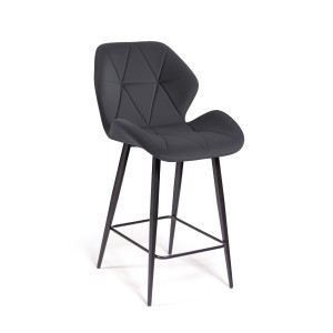 Стул полубарный Crystal, бархат серый 27