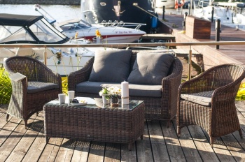 "Кон Панна С" лаунж зона из искусственного ротанга, цвет коричневыйцвет коричневый