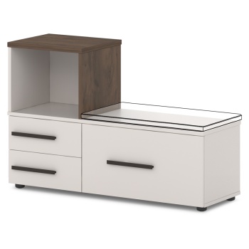 Тумба приставная T-235л/пр Лавана - Lavana цвет Таксония темная и Бежевый песок