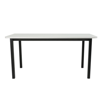 Стол офисный LuxAlto LA-T33-ST45 черный/белый ЛДСП 160*80*2.5, 2 скругл. угла