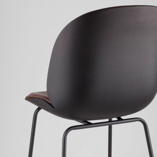 Стул барный Турин со спинкой коричневый