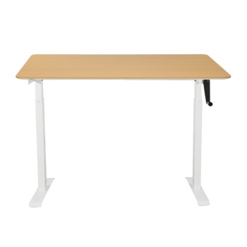 Стол с регулировкой высоты механический LuxAlto LA-T33-M1 белый/с угловым скосом ЛДСП 160*70*2.5
