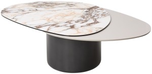 Стол кофейный НИКЛАС (NIKLAS)  TL-312 испанская керамика,стекло / МДФ/темно-серый МДФ каркас ®DISAUR