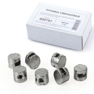 Пломбы свинцовые, диаметр 10 мм, высота 7 мм, упаковка 1 кг, 600787