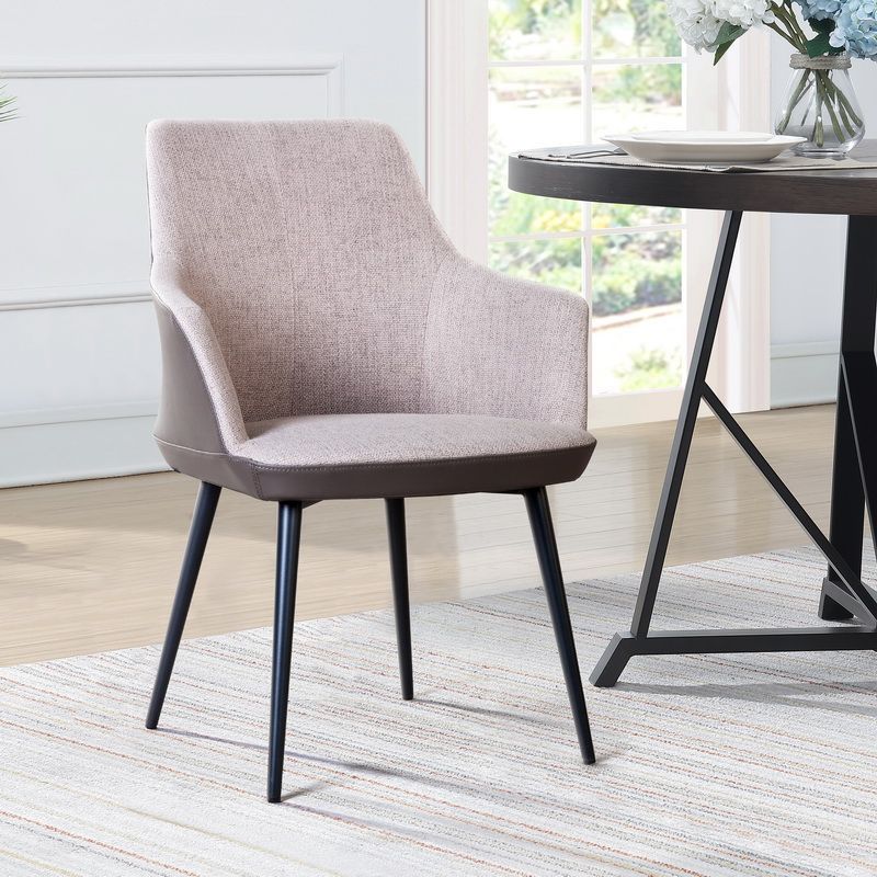 Стул с подлокотниками Франк, рогожка комби бежевый