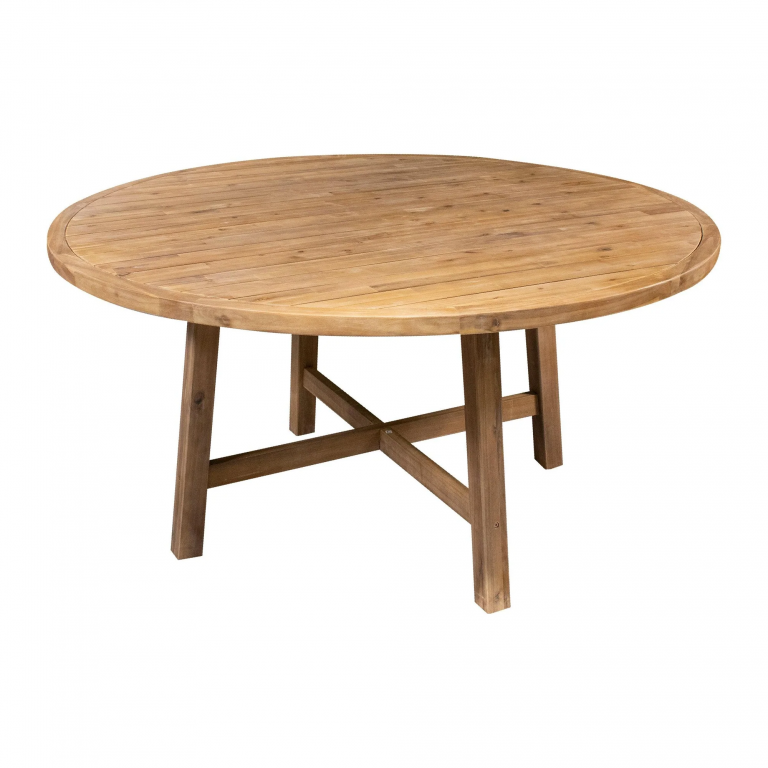 Стол деревянный обеденный Rimini Ø150 натуральный