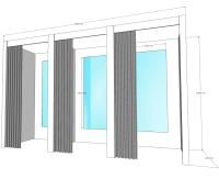 Примерочная кабина 3-секционная для ПВЗ и магазина
