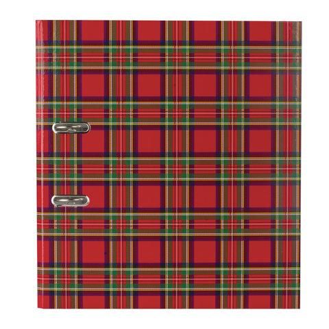 Папка-регистратор BRAUBERG, ламинированная, 75 мм, шотландка, 222074