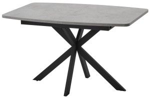Стол АРИЗОНА 130 БЕТОН ЧИКАГО СВ.СЕРЫЙ / Черный каркас
