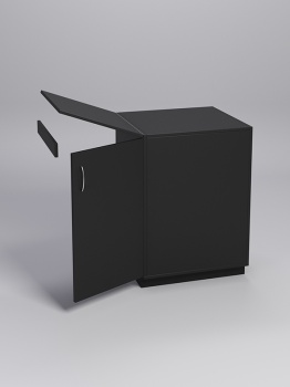 Прилавок "ТОРГОВЫЙ" №5 с хлопушкой 450мм, Черный