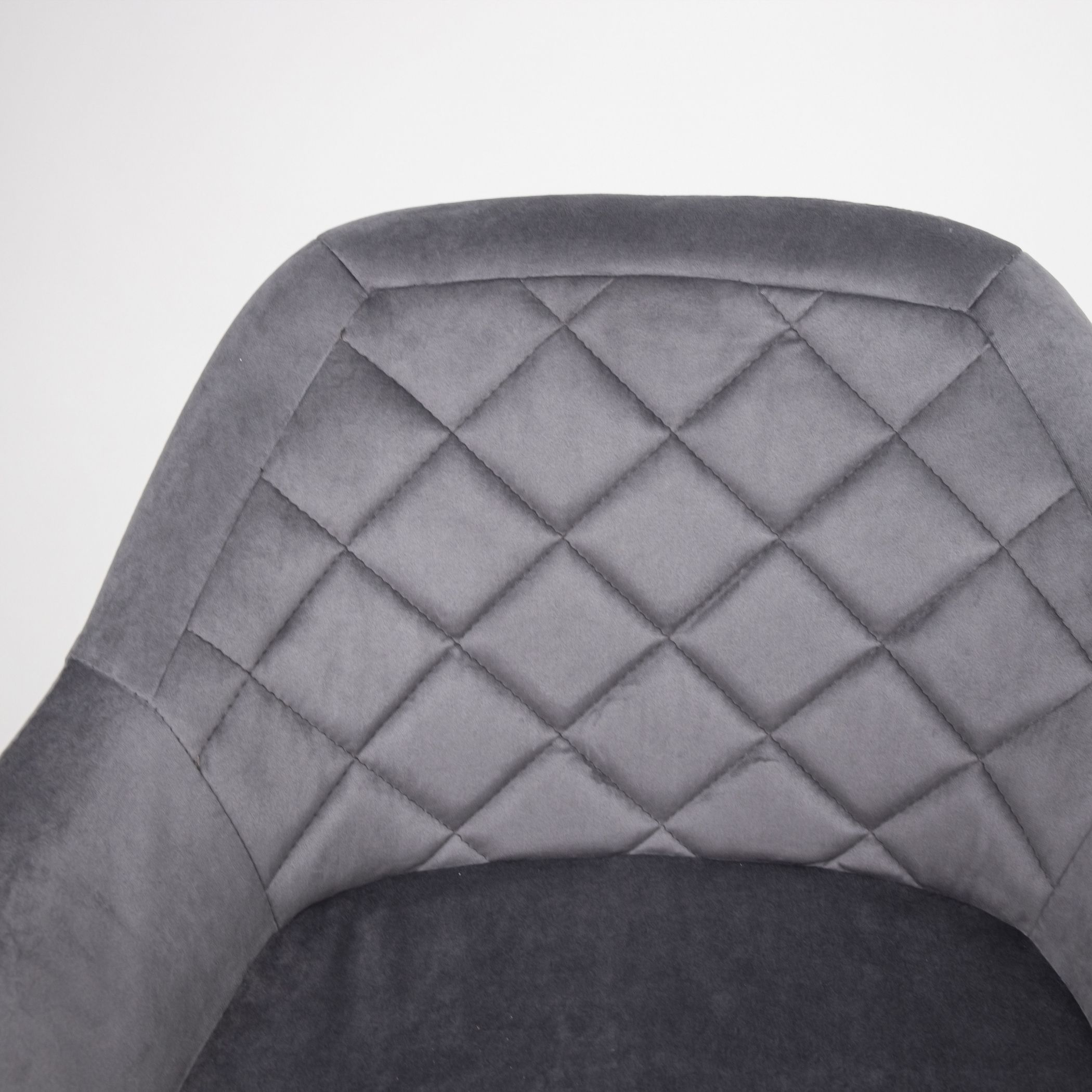 Стул барный Lisbon, темно-серый, велюр