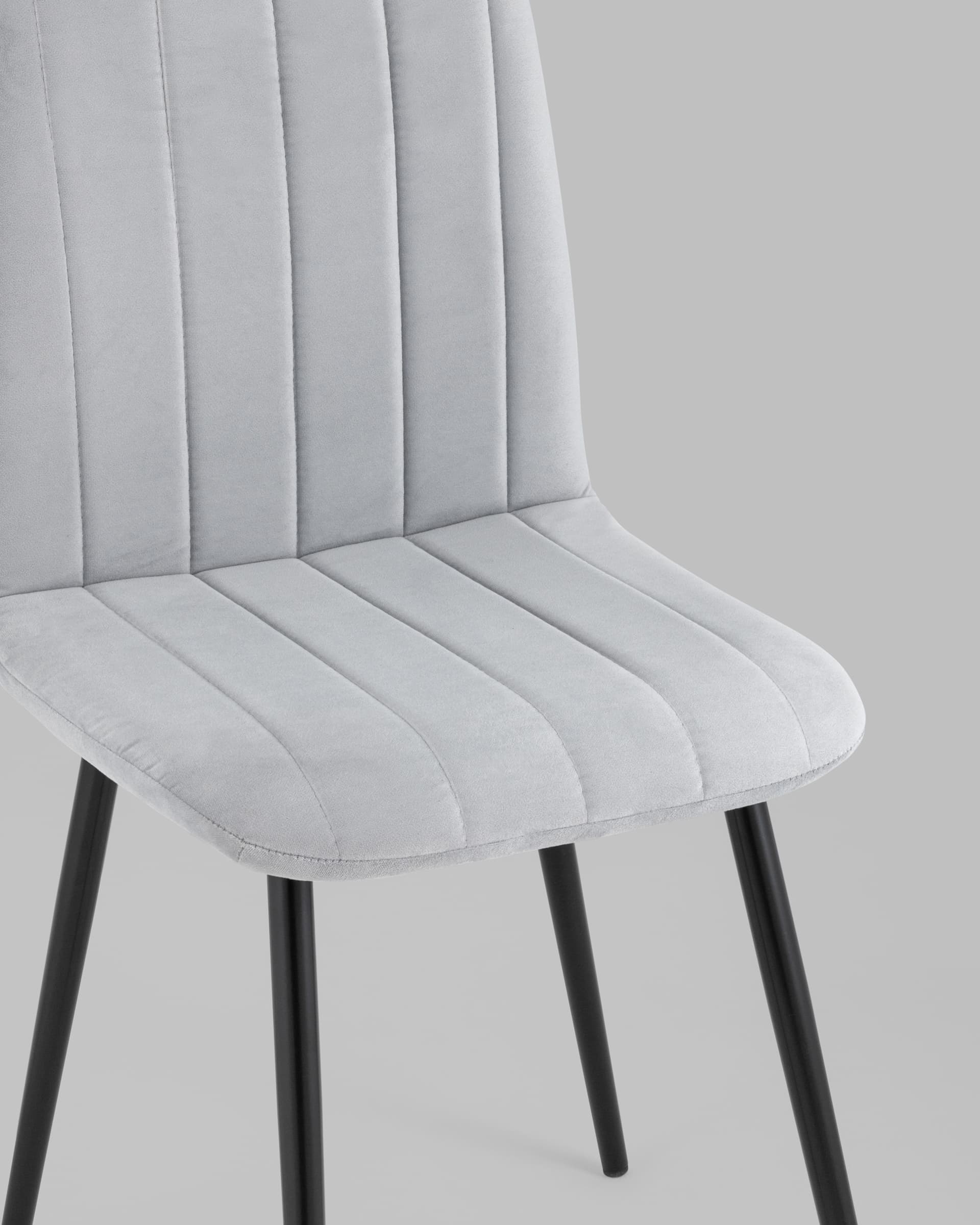 Стул Easy велюр светло-серый
