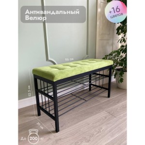 Банкетка Сканди-96-2 (салатовый/черный)