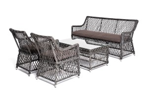 "Асти" лаунж-зона из искусственного ротанга на 4 персоны