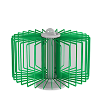 ТАЙФУН-03.А4Gr.Gn Демосистема настольная вращ.серая 30 зеленых панелей А4 (П)