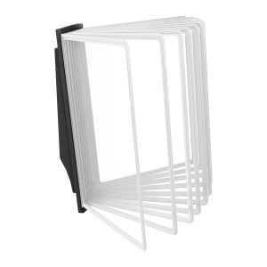 АККОРД-01.А4Bk.Wt Демосистема настенная черная 10 белых панелей А4