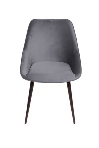 Стул Нео, поворотный на 360 градусов, бархат серый 27/опора конус