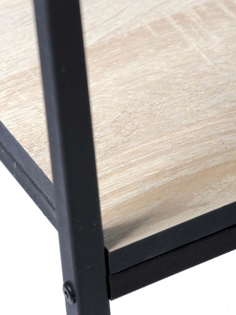 Стеллаж лофт ПД-1712Ч с полками ЛДСП цвета дуб