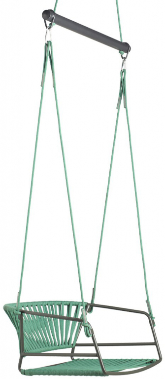 Качели плетеные Lisa Swing антрацит, ментоловый