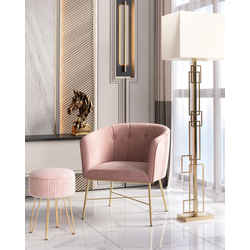 Пуф Астор светло-розовый