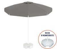 Зонт пляжный с базой на колесах Kiwi Clips&Base белый, серый