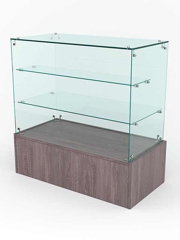 Торговый стеклянный прилавок "ИСТРА" №2 (без дверок)