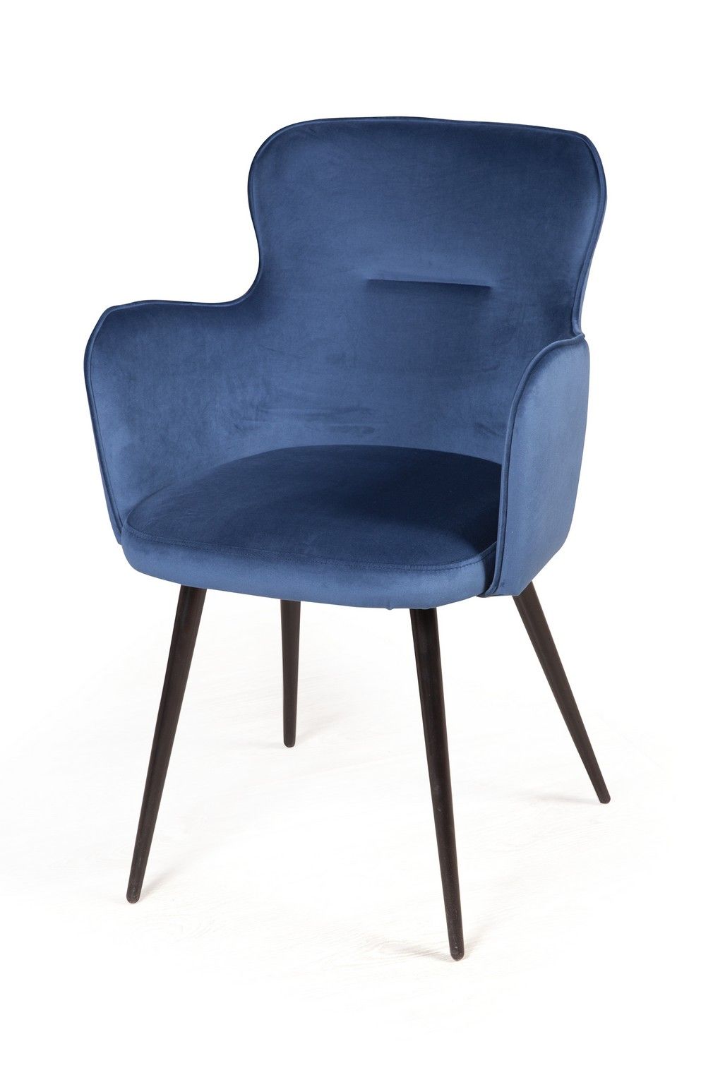 Стул с подлокотниками Кинг, бархат синий 29