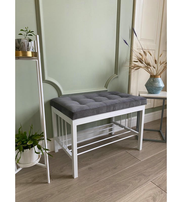 Банкетка Сканди-60 (серый/белый)