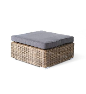 "Лунго" плетеная оттоманка с подушкой
