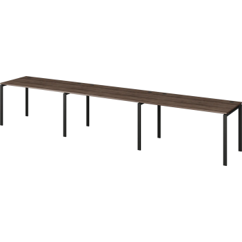 Бенч линейный на 3 рабочих места Арго-М АМБЛ-002-3 Лагос/Антрацит