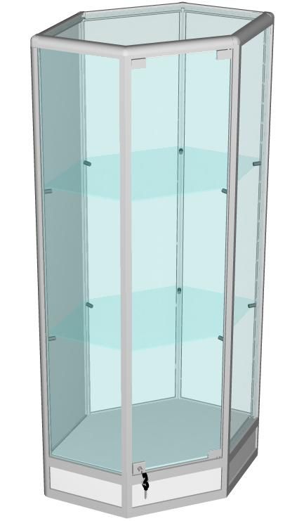 ВА-603-Д Витрина из алюминиевого профиля с подиумом угловая К ВА-600-Д,601-Д