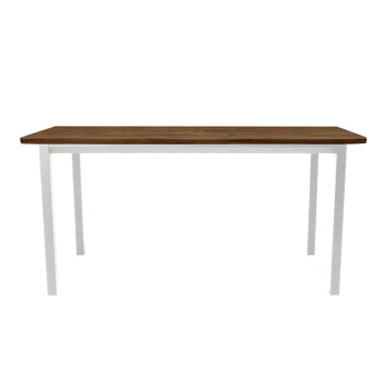 Стол офисный LuxAlto LA-T33-ST45 белый/дуб коричневый ЛДСП 160*70*2.5, 2 скругл. угла