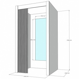 Примерочная кабина 1-секционная для ПВЗ и магазина цена 13 580 ₽ Примерочная кабина 1-секционная для ПВЗ и магазина